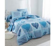 Linge de lit Lovely coton - imprimé bleu