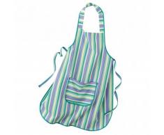 Tablier cuisine forme bavette rayé - rayé vert