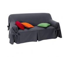 Housse canapé nouettes préformée bachette - gris anthracite