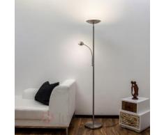 Lampadaire à éclairage indirect LED Malea nickel