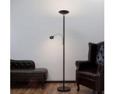 Lampadaire à éclairage indirect LED à liseuse noir