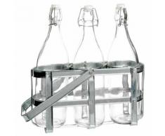 Porte-bouteille en zinc 3 bouteilles