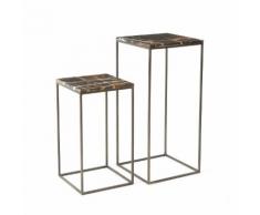 Sellette gigogne marbre ambré, Ambrette (lot de 2) - AM.PM