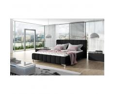 JUSThome VIVA Lit rembourré Cuir éco 170x226x106 Noir