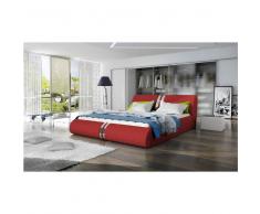 JUSThome CALLISTO Lit rembourré 155x239x83 Rouge