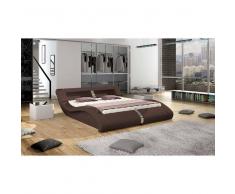 JUSThome MALIBU Lit rembourré 195x262x70 Brun