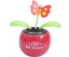 Plante Fleur Solaire Artificielle Dansante - Rouge - Funny - Objet à poser