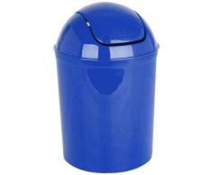 Poubelle De Salle De Bain Design City Contenance 5L Bleu Foncé - Poubelle