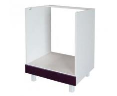 Caisson Four bas 60 cm Aubergine Haute brillance - Objet à poser