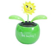 Plante Fleur Solaire Artificielle Dansante - vert - lucky - Objet à poser