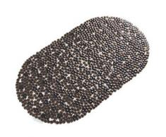 Tapis antidérapant moderne en PVC 40 x 70 cm Noir - Accessoires de bain