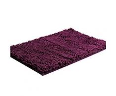 Tapis de bain rectangulaire à poils longs 50 x 80 cm Violet - Accessoires de bain