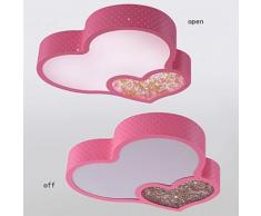 Plafonnier LED forme Coeur pour Chambre d'enfant Rose - Suspensions et plafonniers
