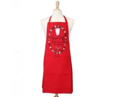 Tablier Rouge toque chef Adulte - Alma Mater - Linge de cuisine
