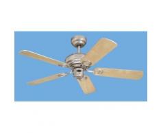 Westinghouse Ceiling Fans Design and Combine Instaloc Ventilateur de 105 cm/ventilateur de plafond en acier brossé et érable Blanc - Chauffage et ventilation