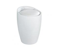 Wenko 20631100 intégré candy tabouret de douche avec sac à linge blanc - Aspirateur et Nettoyeur