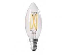 Ampoule filament LED 4W E14 - verre transparent E14 bougie Blanc chaud - Ampoules à LEDs