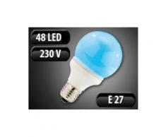 Ampoule globe 48 LED SMD E27 bleu - Ampoules à LEDs