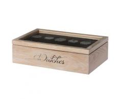 Boite rectangulaire en bois pour 10 montres - Accessoires de rangement