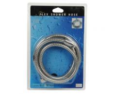 Tuyau de douche flexible chromé 1,50 m - Accessoires de bain