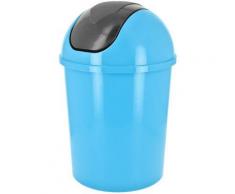 Poubelle De Salle De Bain Design City Contenance 6L Bicolore Bleu - Poubelle