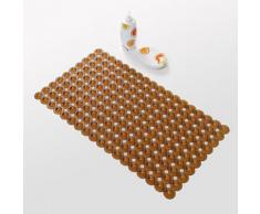 Tapis antidérapant moderne en PVC 40 x 70 cm Marron - Accessoires de bain