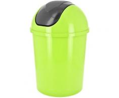 Poubelle De Salle De Bain Design City Contenance 1,5L Bicolore Vert Gris - Poubelle