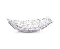 zeller 27329 corbeille à fruits métal chromé 33 x 19 x 9 cm - Petit-déjeuner