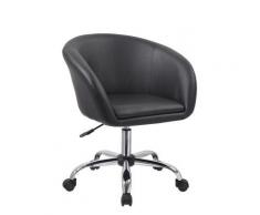 Fauteuil à roulette tabouret chaise de bureau noir BUR09020 - Objet à poser