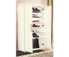 Armoire à chaussures avec 6 étagère Blanc( Livré en Kit ) -PEGANE- - Objet à poser