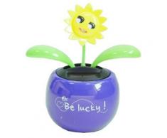 Plante Fleur Solaire Artificielle Dansante - bleu - lucky - Objet à poser
