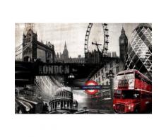 LONDON PATCH Tableau déco sur Toile imprimée 60x90 - Décoration murale