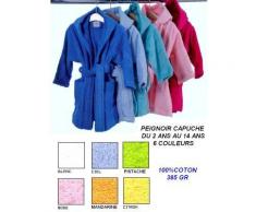 Peignoir capuche enfant 350gr 6 couleurs - Linge de lit