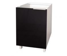 Caisson Porte bas 60 cm Noir Haute Brillance - Objet à poser