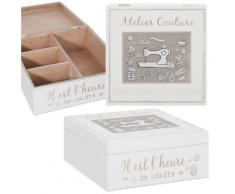 Boite carrée en bois pour la couture - Accessoires de rangement