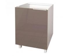Caisson Porte Bas 60 Cm Taupe Haute Brillance - Objet à poser
