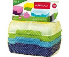 Emsa 517053 variabolo boîte-repas pour garçon plastique multicolore 18 x 18 x 12 cm pack de 4 - Accessoires de rangement