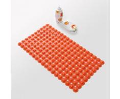 Tapis antidérapant moderne en PVC 40 x 70 cm Orange - Accessoires de bain