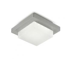 Leds C4 - Plafonnier - Applique carrée extérieure Jep LED IP54 14 cm - Gris - Eclairage extérieur