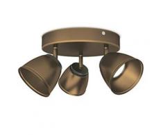 Philips - 533530616 - Plafonnier County LED 3 spot Bronze - Appliques et spots