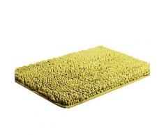 Tapis de bain rectangulaire à poils longs 50 x 80 cm Vert - Accessoires de bain