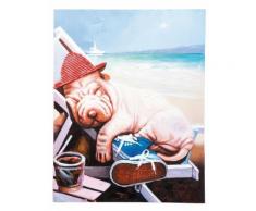 Tableau Peinture à l'huile Sharpei en vacances 60 x 90 - Objet à poser