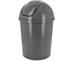 Poubelle De Salle De Bain Design City Contenance 6L Bicolore Noir - Poubelle