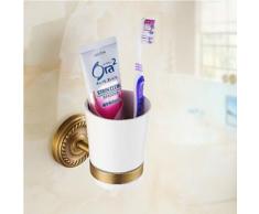 Porte-brosse à dents en laiton antique - Accessoires de bain