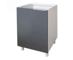 Caisson Porte Bas 60 Cm Gris Haute Brillance - Objet à poser