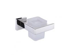 Porte-brosse à dents contemporain en inox poli miroir - Accessoires de bain
