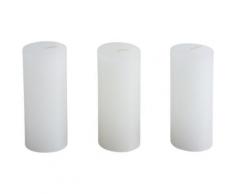 3 Bougies en Cire Cylindre éclairage Led 5x5x12cm - Ampoules à LEDs