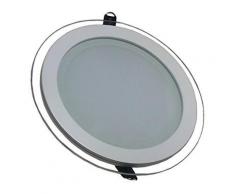 V-tac 4759 vt-1881g rd panneau led encastrable en verre modèle rond lumière blanc froid 6000 kelvin 1620 lumen angle de diffusio - Appliques et spots
