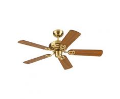 WESTINGHOUSE CEILING FANS DESIGN AND COMBINE INSTALOC VENTILATEUR DE PLAFOND EN LAITON ET ÉRABLEACAJOU SATINÉ 105 CM - Chauffage et ventilation