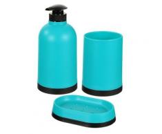 Set de salle de bain 3 pièces Bleu - Accessoires de bain